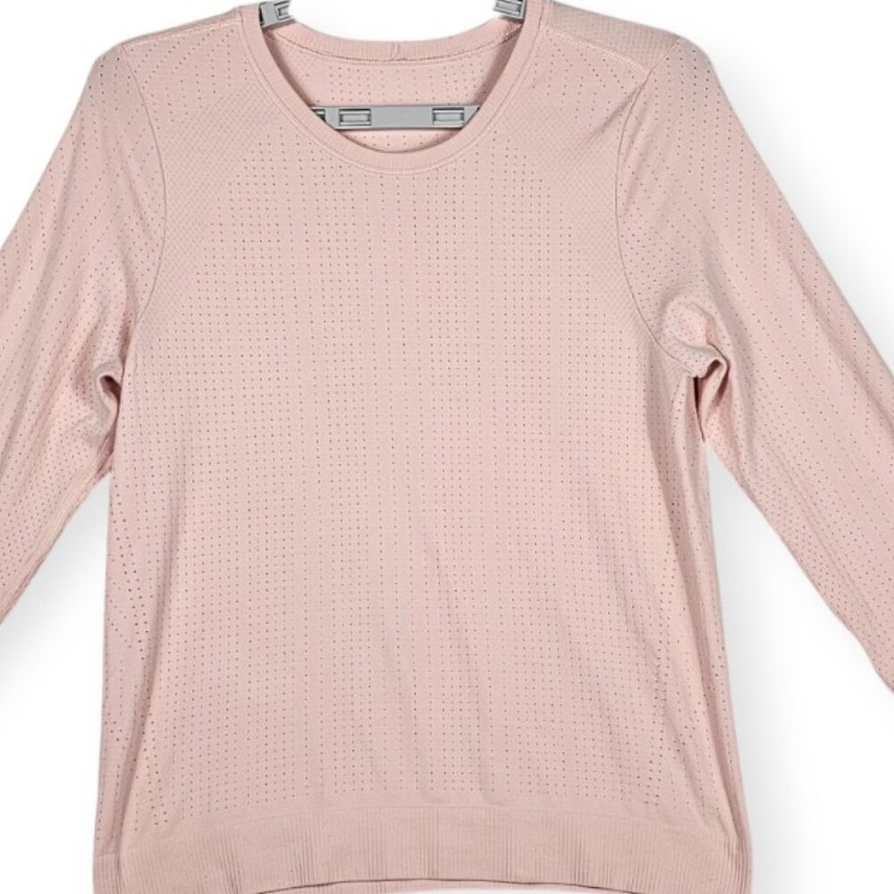 Performance Long Sleeve Top - Women's S/M (Estimated) - Pink Perforated Knit